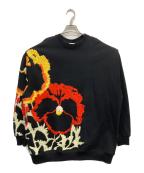 LOEWEロエベ）の古着「Pansies Embroidery Sweatshirt」｜ブラック