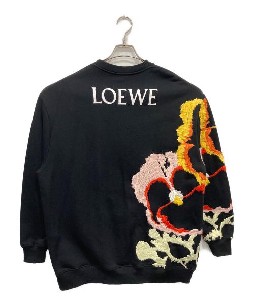 LOEWE（ロエベ）LOEWE (ロエベ) Pansies Embroidery Sweatshirt ブラック サイズ:XSの古着・服飾アイテム