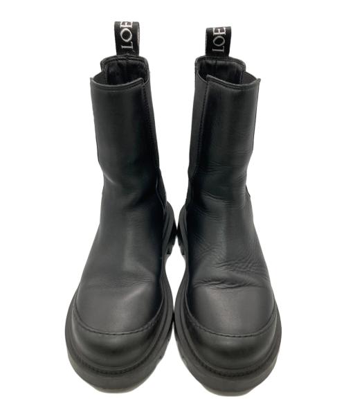 LOEWE（ロエベ）LOEWE (ロエベ) ロゴテープチェルシーブーツ ブラック サイズ:37の古着・服飾アイテム