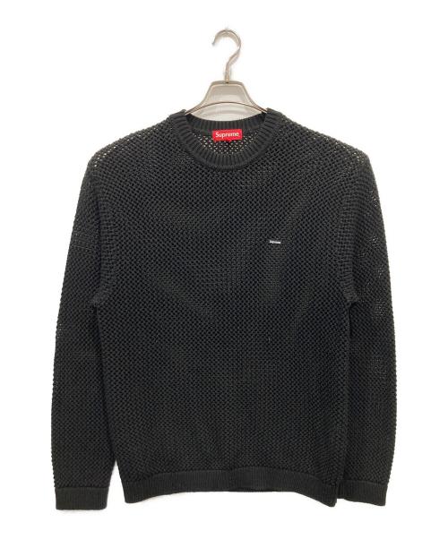SUPREME（シュプリーム）Supreme (シュプリーム) open knit small box sweater ブラック サイズ:Mの古着・服飾アイテム