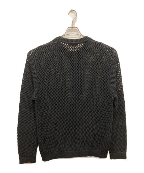 SUPREME（シュプリーム）Supreme (シュプリーム) open knit small box sweater ブラック サイズ:Mの古着・服飾アイテム
