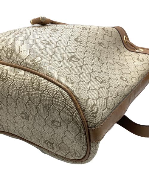 Christian Dior（クリスチャン ディオール）Christian Dior (クリスチャン ディオール) ハニカム柄巾着ショルダーバッグ ベージュの古着・服飾アイテム