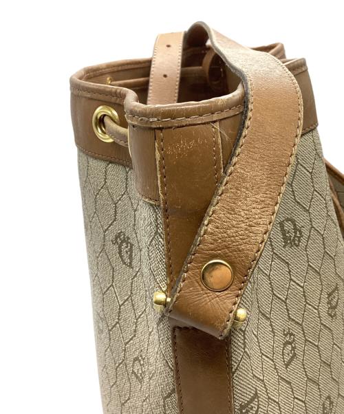 Christian Dior（クリスチャン ディオール）Christian Dior (クリスチャン ディオール) ハニカム柄巾着ショルダーバッグ ベージュの古着・服飾アイテム