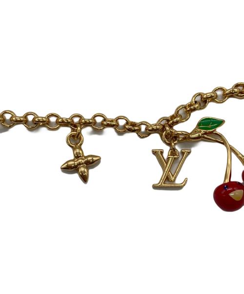 LOUIS VUITTON（ルイ ヴィトン）LOUIS VUITTON (ルイ ヴィトン) 村上隆 (タカシ ムラカミ) Cerise Bracelet ゴールド×レッドの古着・服飾アイテム