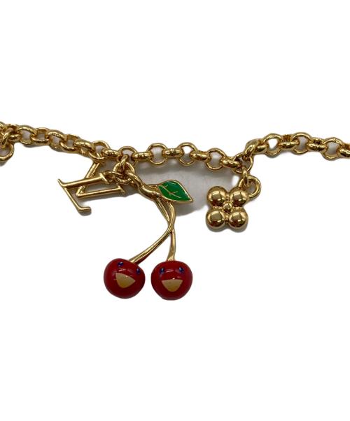 LOUIS VUITTON（ルイ ヴィトン）LOUIS VUITTON (ルイ ヴィトン) 村上隆 (タカシ ムラカミ) Cerise Bracelet ゴールド×レッドの古着・服飾アイテム