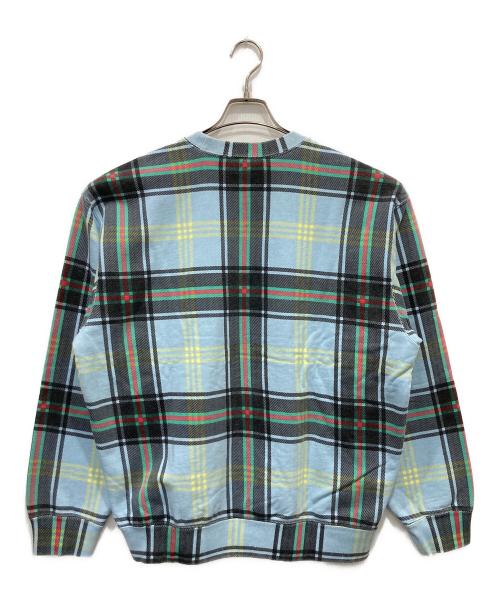 SUPREME（シュプリーム）SUPREME (シュプリーム) 21SS Plaid Crewneck ブルー サイズ:Mの古着・服飾アイテム