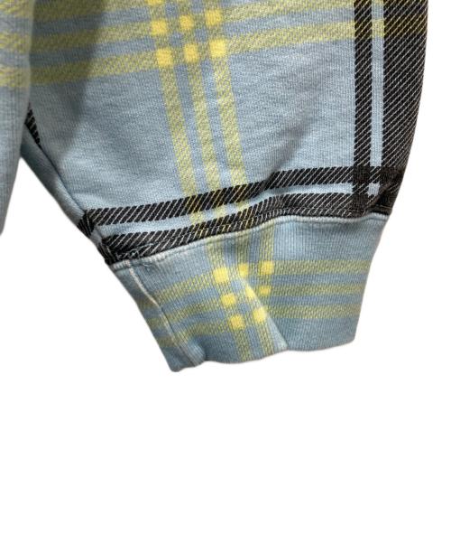 SUPREME（シュプリーム）SUPREME (シュプリーム) 21SS Plaid Crewneck ブルー サイズ:Mの古着・服飾アイテム