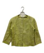 BALENCIAGAバレンシアガ）の古着「リネンノーカラージャケット」｜イエロー