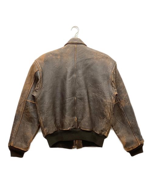 AVIREX（アヴィレックス）AVIREX (アヴィレックス) A-2 レザーフライトジャケット ブラウン サイズ:Mの古着・服飾アイテム