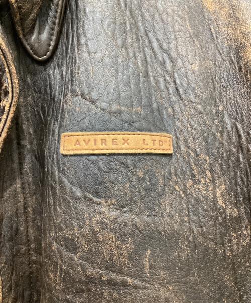 AVIREX（アヴィレックス）AVIREX (アヴィレックス) A-2 レザーフライトジャケット ブラウン サイズ:Mの古着・服飾アイテム