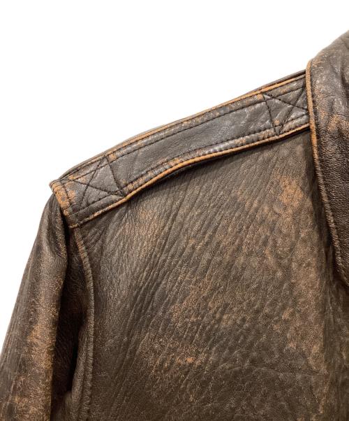 AVIREX（アヴィレックス）AVIREX (アヴィレックス) A-2 レザーフライトジャケット ブラウン サイズ:Mの古着・服飾アイテム