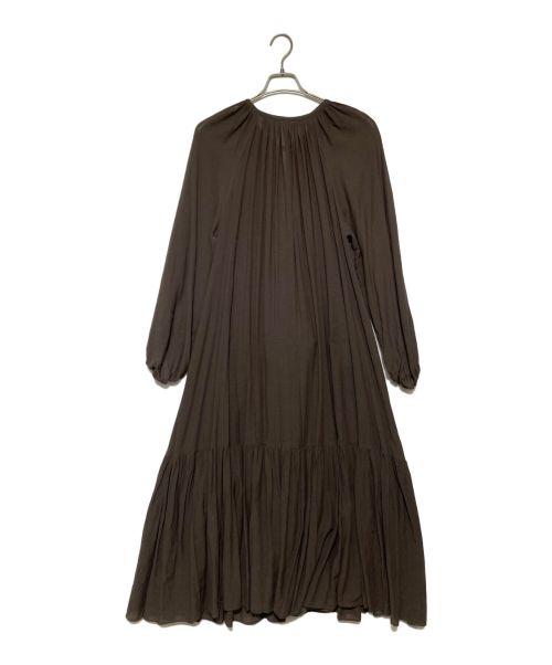 Plage（プラージュ）Plage (プラージュ) Sheer Voile ティアードワンピース(シアー ボイル) ブラウン サイズ:36の古着・服飾アイテム