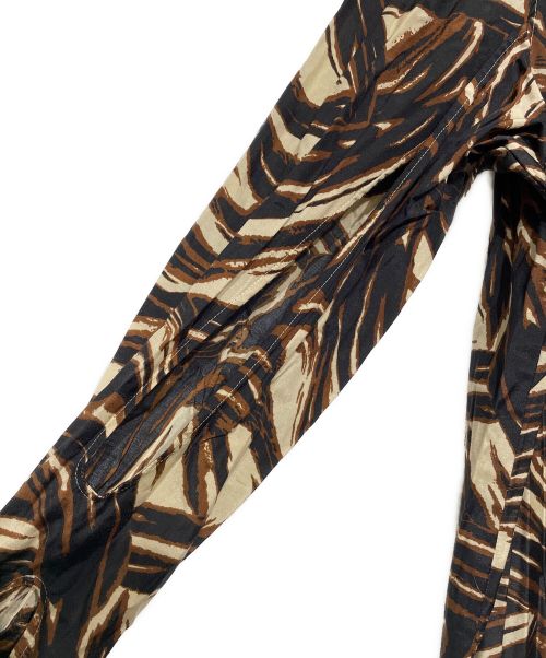 muller of yoshiokubo（ミュラーオブヨシオクボ）muller of yoshiokubo (ミュラーオブヨシオクボ) 袖デザイン総柄ロングワンピース ブラウン×ベージュ サイズ:36の古着・服飾アイテム