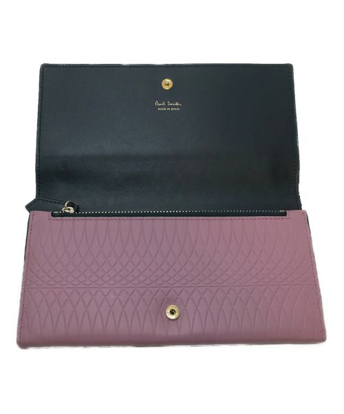 PAUL SMITH（ポールスミス）Paul Smith (ポールスミス) 長財布　ピンク　幾何学模様 ピンク サイズ:実寸参照の古着・服飾アイテム