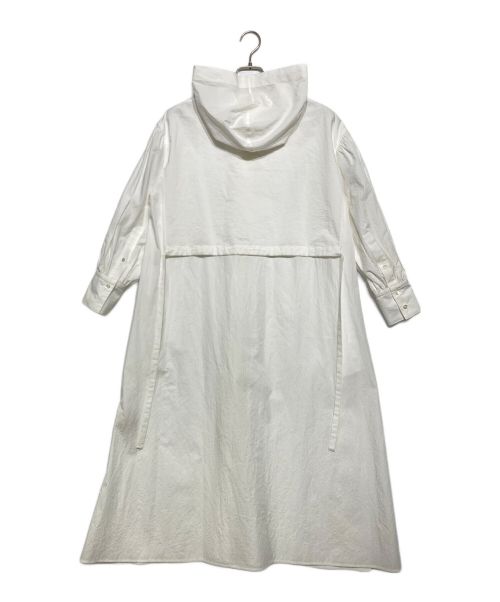 PLAIN PEOPLE（プレインピープル）PLAIN PEOPLE (プレインピープル) フーデッドシャツワンピース ホワイト サイズ:2の古着・服飾アイテム