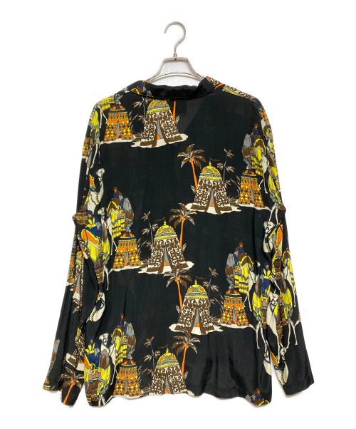 WAXMAN BROTHERS（ワックスマンブラザーズ）WAXMAN BROTHERS (ワックスマンブラザーズ) 総柄シャツ ブラック サイズ:Mの古着・服飾アイテム