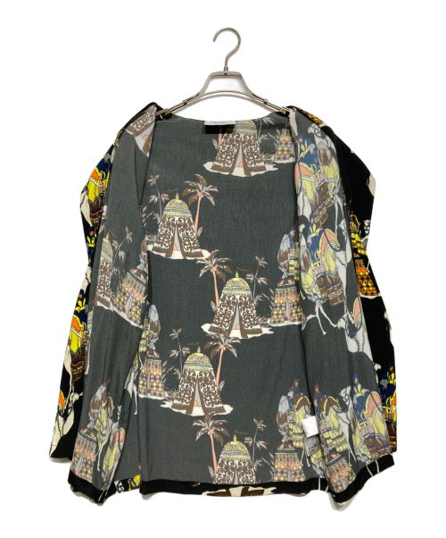 WAXMAN BROTHERS（ワックスマンブラザーズ）WAXMAN BROTHERS (ワックスマンブラザーズ) 総柄シャツ ブラック サイズ:Mの古着・服飾アイテム