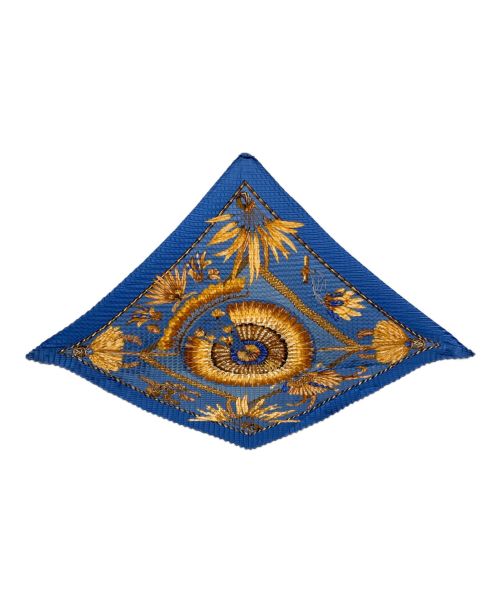 HERMES（エルメス）HERMES (エルメス) カレ90プリーツスカーフ ブラジル ブルーの古着・服飾アイテム