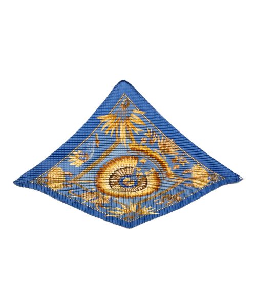 HERMES（エルメス）HERMES (エルメス) カレ90プリーツスカーフ ブラジル ブルーの古着・服飾アイテム