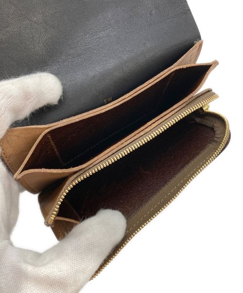 forme（フォルメ）forme (フォルメ) short wallet(Baby Calf×SHF)(ショート ウォレット ベイビー カーフ) ブラックの古着・服飾アイテム