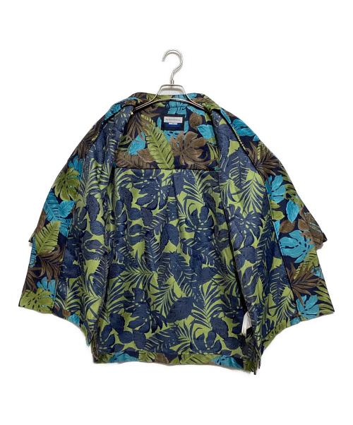 MAISON SPECIAL（メゾンスペシャル）MAISON SPECIAL (メゾンスペシャル) リーフジャガードプライムオーバーオープンカラーショートスリーブシャツ　11231311228 ネイビーの古着・服飾アイテム