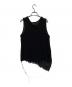 中古・古着 LIMI feu (リミフゥ) LENO SLEEVELESS BLOUSE ブラック サイズ:2：5000円