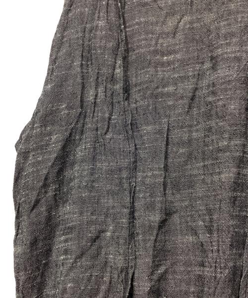 Y's（ワイズ）Y's (ワイズ) リネン×シルク使いノースリーブワンピース ネイビー サイズ:記載なしの古着・服飾アイテム