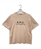 A.P.C.アーペーセー）の古着「ロゴ刺繍Tee」｜ピンク
