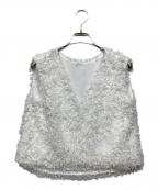 CADUNEカデュネ）の古着「ふわふわトップス ブラウス　73210901」｜ホワイト