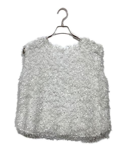 CADUNE（カデュネ）CADUNE (カデュネ) ふわふわトップス ブラウス　73210901 ホワイト サイズ:Sの古着・服飾アイテム