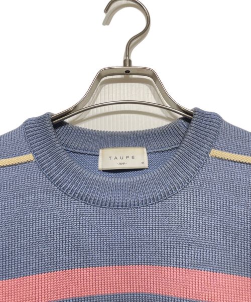 taupe（トープ）taupe (トープ) ボーダーニット ブルー×ピンク サイズ:02の古着・服飾アイテム