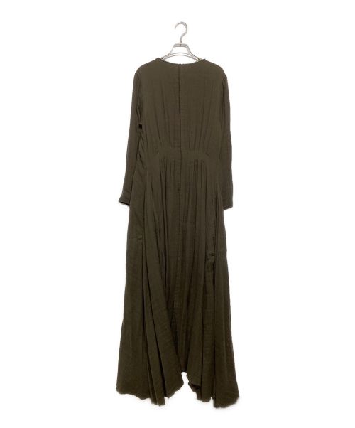 Uhr（ウーア）Uhr (ウーア) Gauze Wrap Dress グリーン サイズ:38の古着・服飾アイテム
