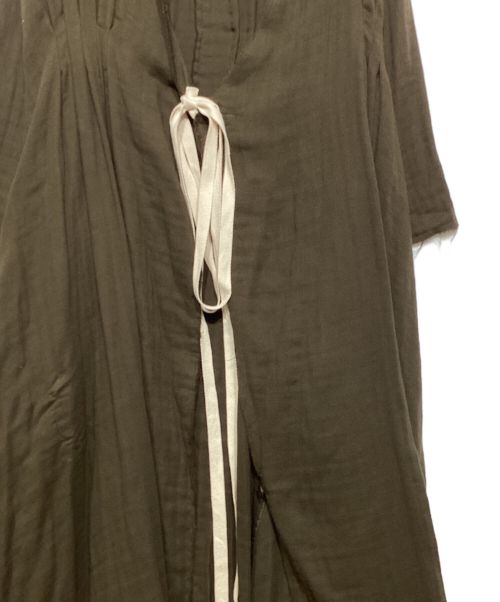 Uhr（ウーア）Uhr (ウーア) Gauze Wrap Dress グリーン サイズ:38の古着・服飾アイテム