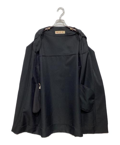 MARNI（マルニ）MARNI (マルニ) 半袖トッパーコート ブラック サイズ:42の古着・服飾アイテム