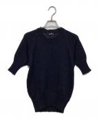 tricot COMME des GARCONSトリココムデギャルソン）の古着「90s半袖ニット　TN-100190」｜ネイビー