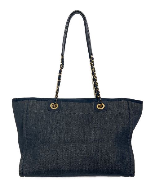 CHANEL（シャネル）CHANEL (シャネル) ドーヴィルMM デニムトートバッグ インディゴの古着・服飾アイテム