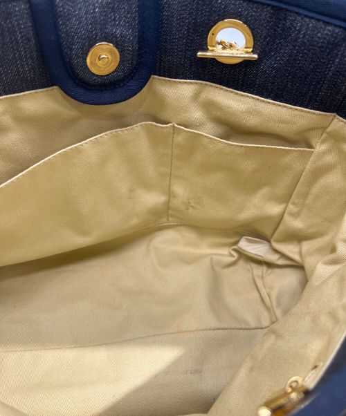 CHANEL（シャネル）CHANEL (シャネル) ドーヴィルMM デニムトートバッグ インディゴの古着・服飾アイテム