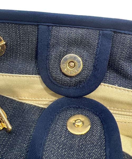 CHANEL（シャネル）CHANEL (シャネル) ドーヴィルMM デニムトートバッグ インディゴの古着・服飾アイテム