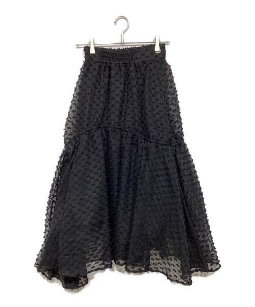 Snidel（スナイデル）Snidel (スナイデル) バリエチュールスカート　SWFS241189 ブラック 未使用品の古着・服飾アイテム