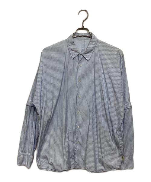 BEAMS SURF&SK8 SSZ（ビームス サーフアンドスケート エスエスズィー）BEAMS SURF&SK8 SSZ (ビームス サーフアンドスケート エスエスズィー) ストライプシャツ11-11-5217-791 ブルー サイズ:Sの古着・服飾アイテム