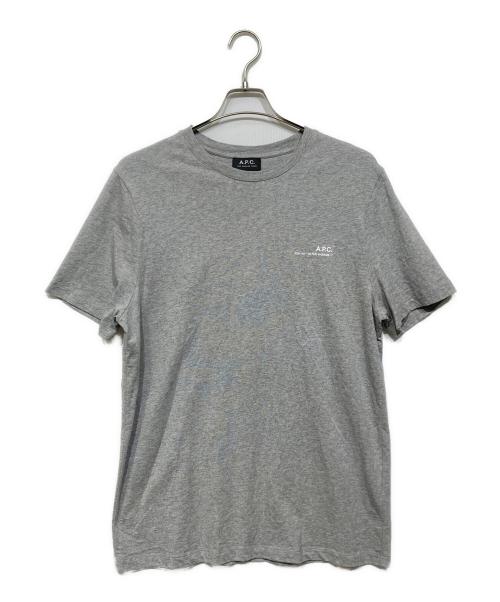 A.P.C.（アーペーセー）A.P.C. (アーペーセー) ロゴプリントTシャツ グレー サイズ:Lの古着・服飾アイテム