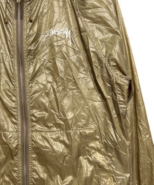 stussy（ステューシー）stussy (ステューシー) Beach Shell Wrinkled Nylon Jacket ベージュ サイズ:Sの古着・服飾アイテム