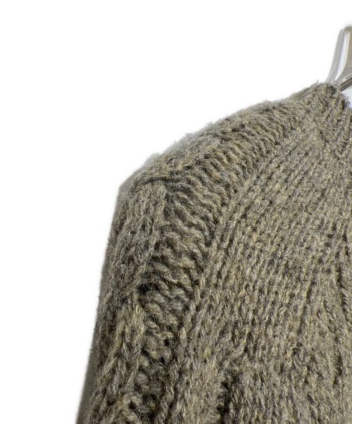 INVERALLAN（インバーアラン）INVERALLAN (インバーアラン) ケーブルニット カーキ サイズ:Sの古着・服飾アイテム