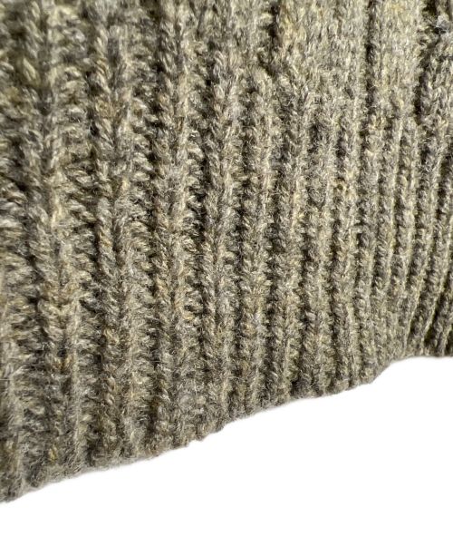 INVERALLAN（インバーアラン）INVERALLAN (インバーアラン) ケーブルニット カーキ サイズ:Sの古着・服飾アイテム
