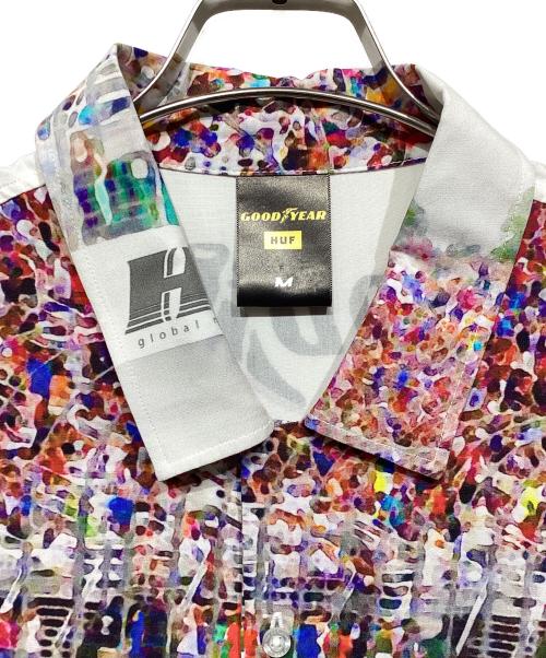 HUF（ハフ）HUF (ハフ) GOODYEAR (グッドイヤー) CIRCUIT WOVEN TOP　BU00190 マルチカラー サイズ:Mの古着・服飾アイテム