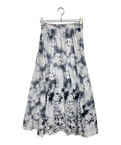 MSGM（エムエスジーエム）MSGM (エムエスジーエム) トロンプルイユ レースプリント マキシスカート グレー サイズ:40 未使用品の古着・服飾アイテム