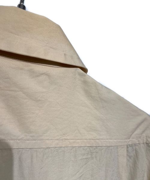 TTT MSW（ティー）TTT MSW (ティー) Knit Cardigan Docking Shirt ベージュ×ブルー サイズ:Lの古着・服飾アイテム