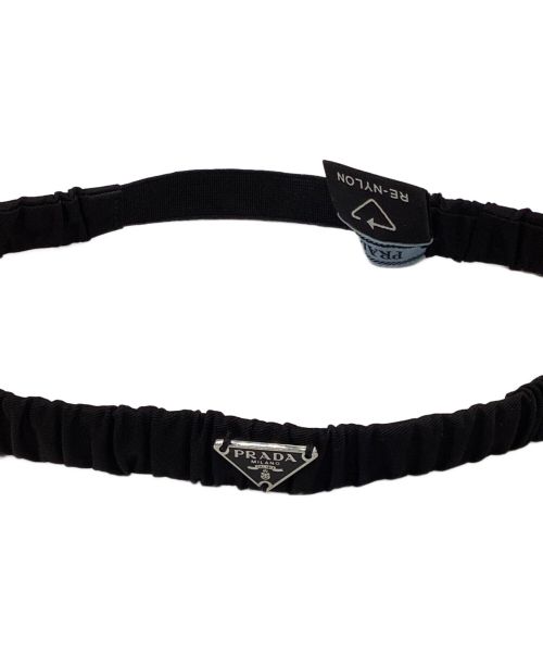 PRADA（プラダ）PRADA (プラダ) ヘアバンド ブラックの古着・服飾アイテム