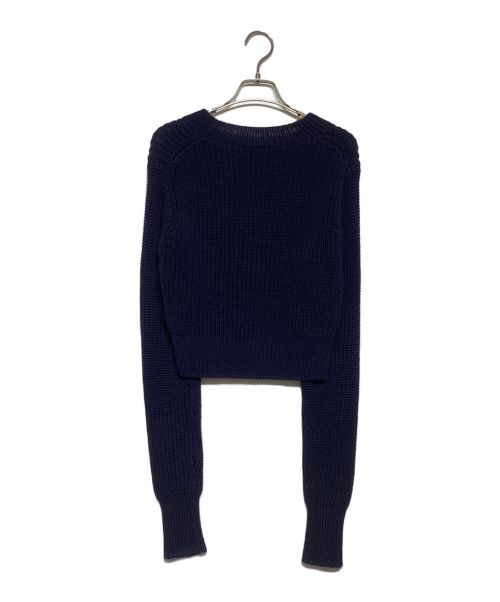 PRADA（プラダ）PRADA (プラダ) Branded Cropped Cotton-Knitted Jumper ネイビー サイズ:38の古着・服飾アイテム