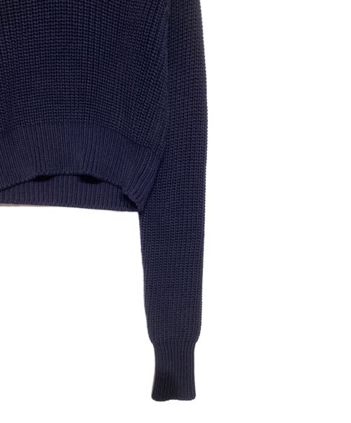 PRADA（プラダ）PRADA (プラダ) Branded Cropped Cotton-Knitted Jumper ネイビー サイズ:38の古着・服飾アイテム